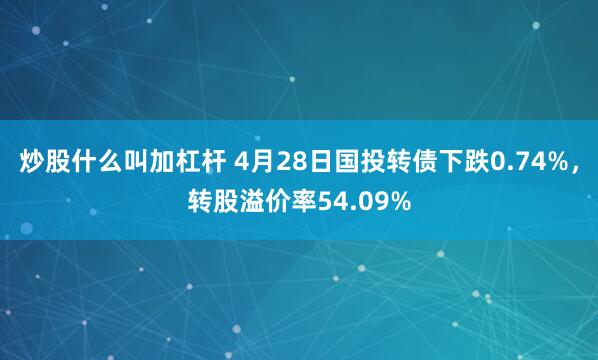 炒股什么叫加杠杆 4月28日国投转债下跌0.74%，转股溢价率54.09%