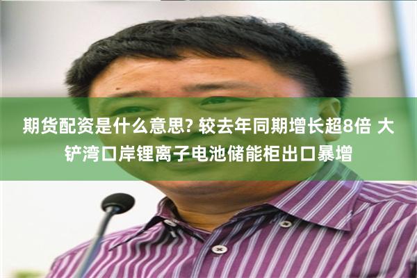 期货配资是什么意思? 较去年同期增长超8倍 大铲湾口岸锂离子电池储能柜出口暴增